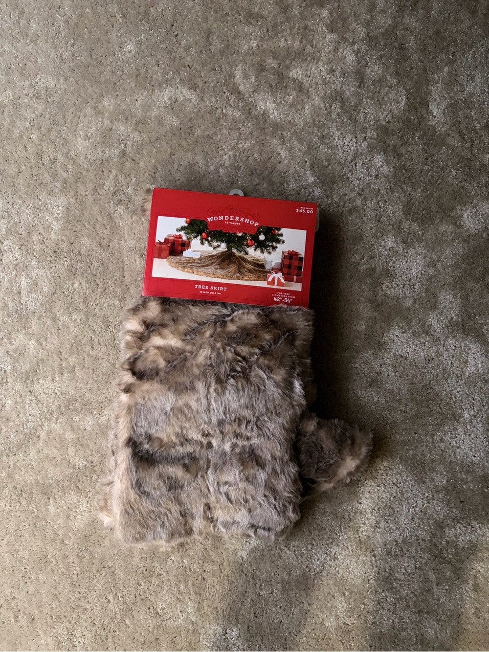 Target Wondershop Brown Faux Fur Tree Skirt